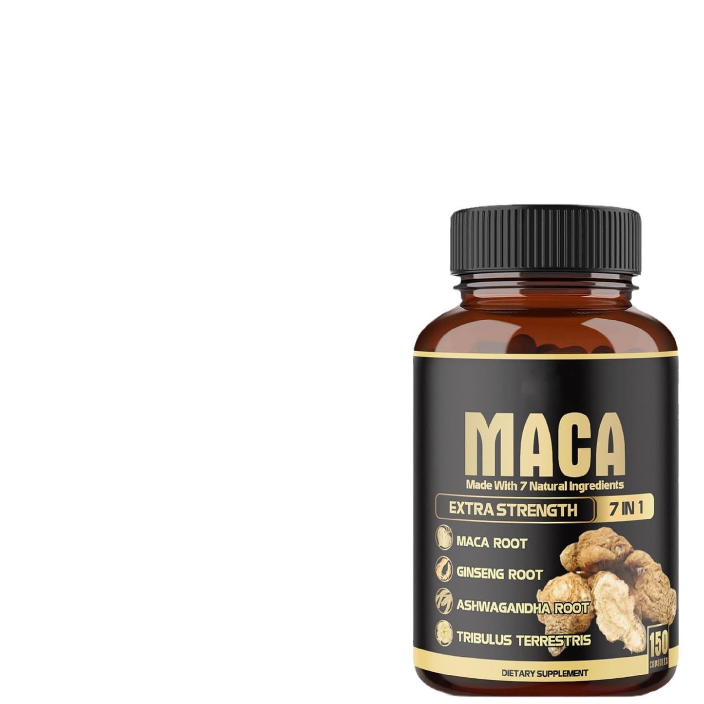 Maca Root Capsules – Black, Red & Yellow Maca Complex for Natural Energy & Vitality